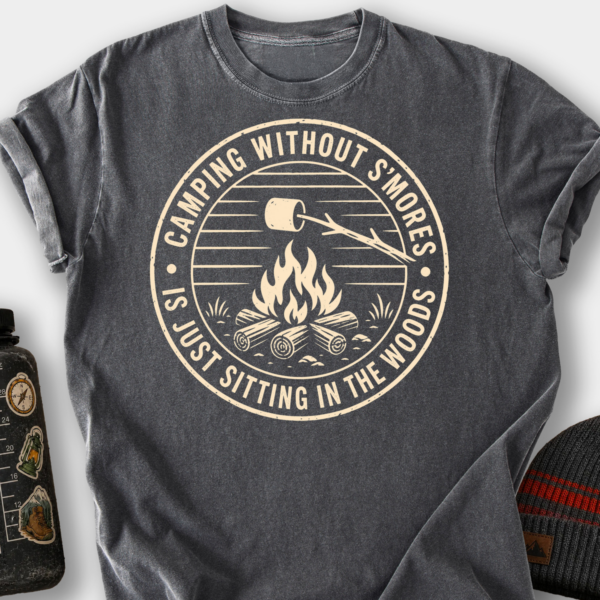 Camping Without S'mores T-Shirt — Pepper