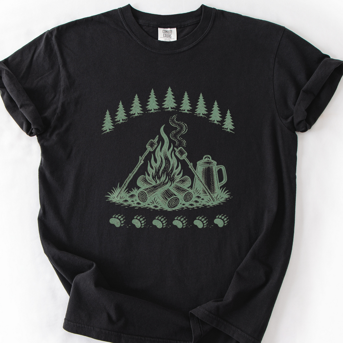 Cozy Campfire T-Shirt — Black