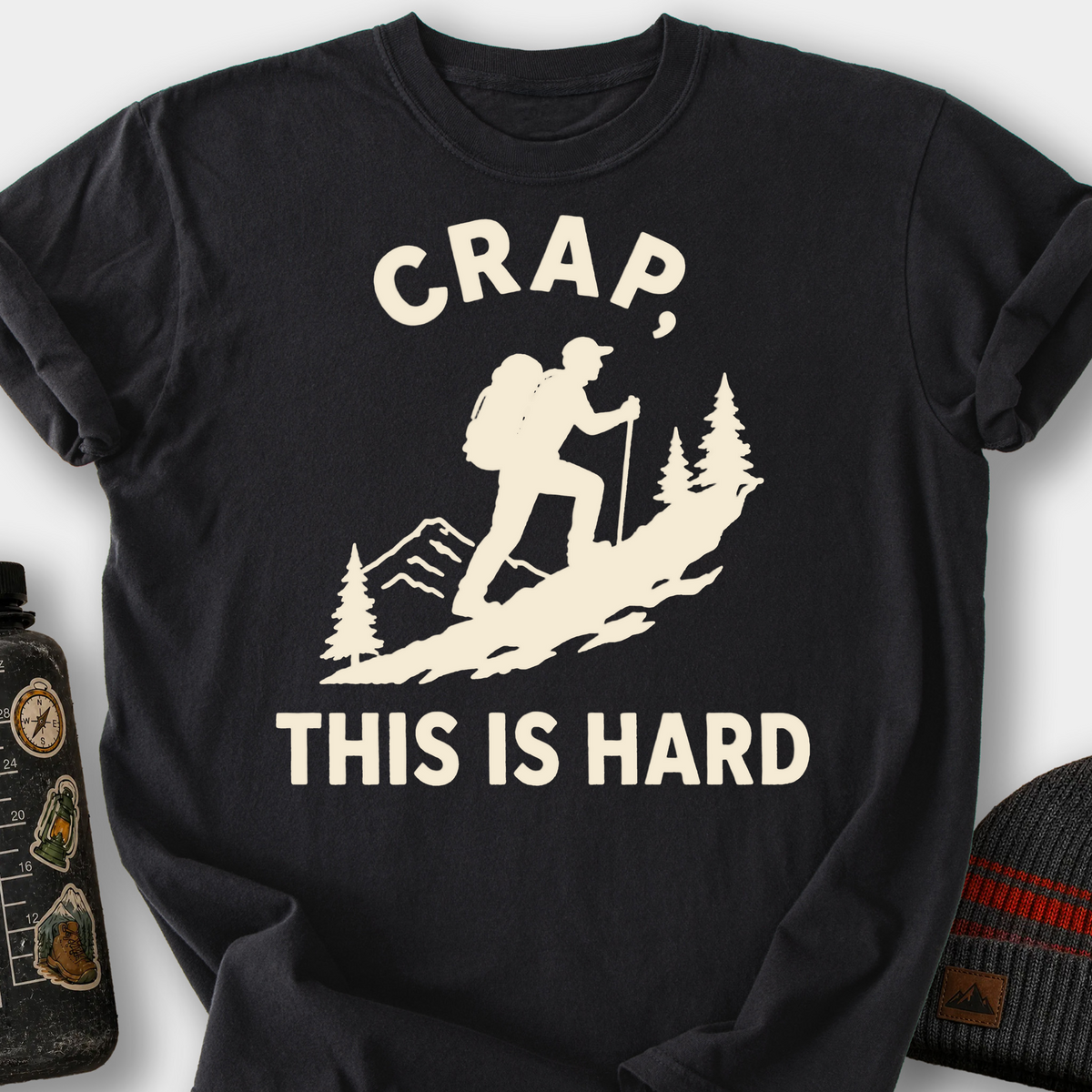 Crap, This Is Hard T-Shirt — Black