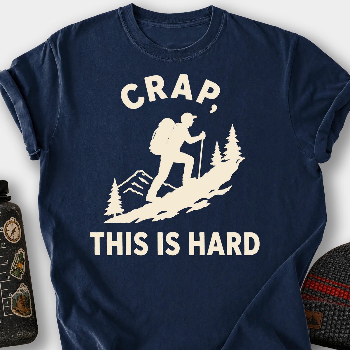 Crap, This Is Hard T-Shirt — Navy