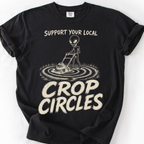 Crop Circles T-Shirt — Black