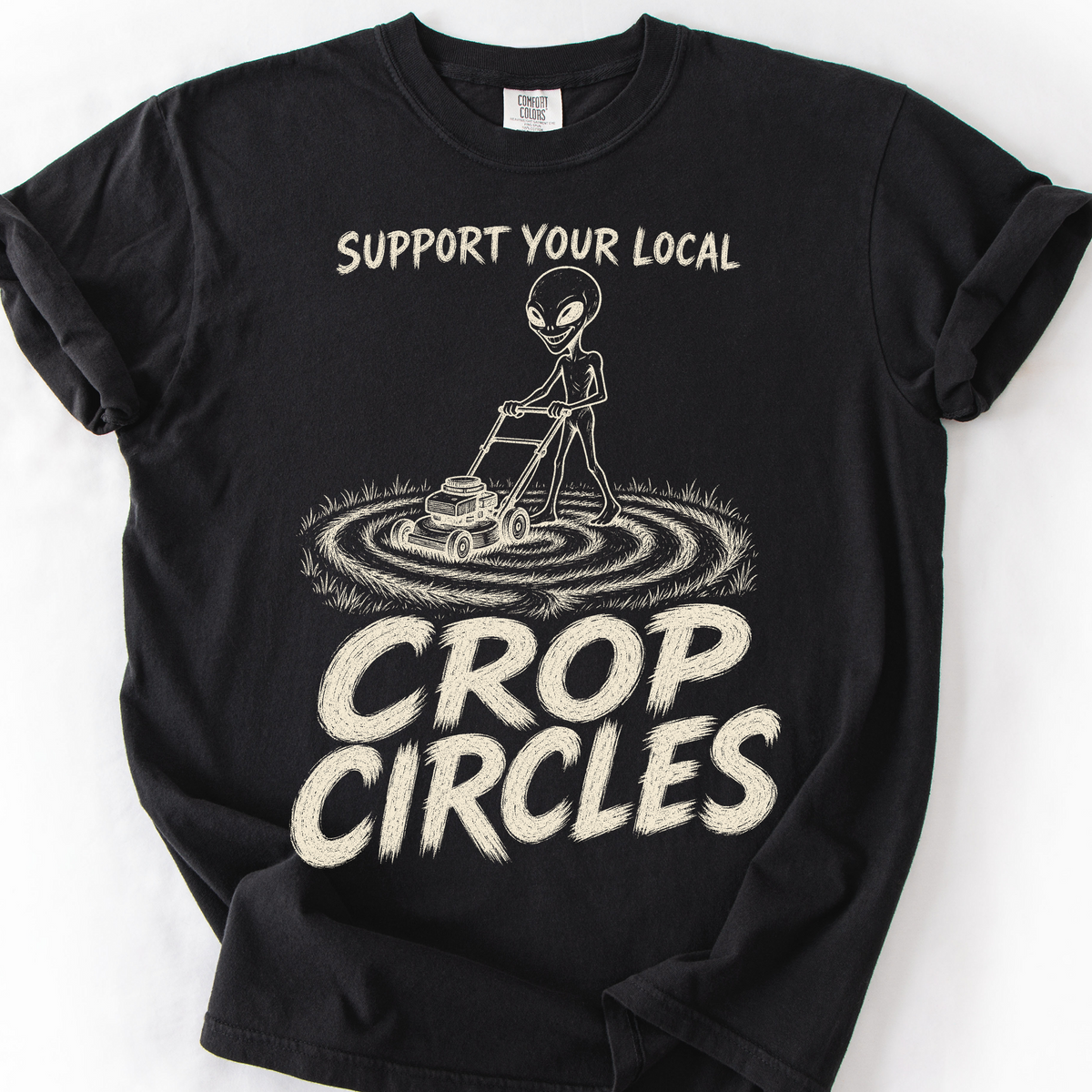 Crop Circles T-Shirt — Black
