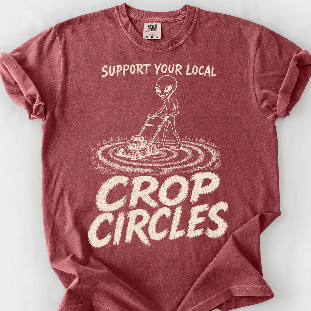 Crop Circles T-Shirt — Brick