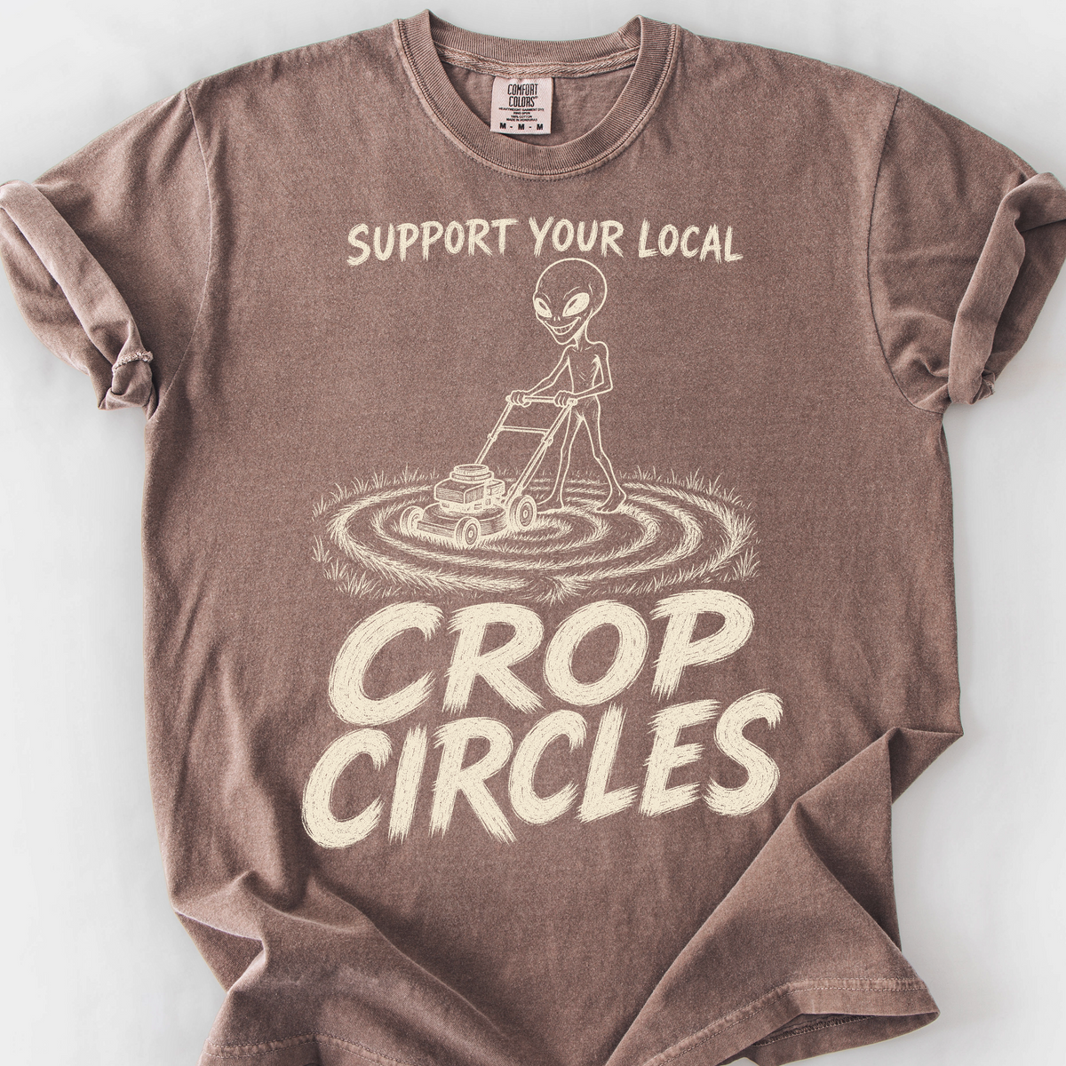Crop Circles T-Shirt — Espresso