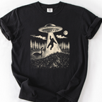 Cryptid Abduction T-Shirt — Black