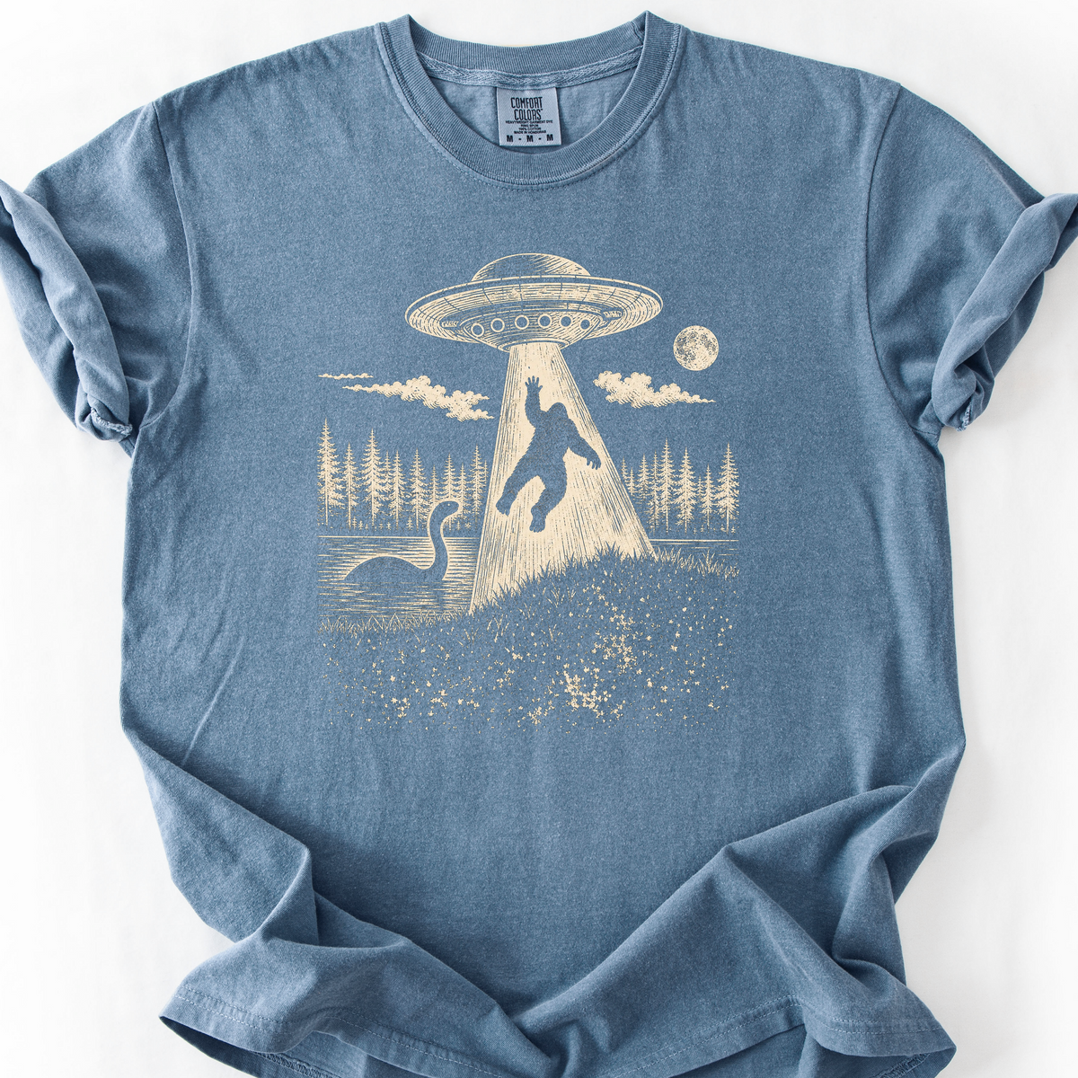 Cryptid Abduction T-Shirt — Blue Jean