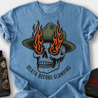 Death Before Glamping T-Shirt — Blue Jean