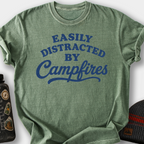 Distracted by Campfires T-Shirt — Moss