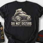 Do Not Disturb Hibernation Lounging T-Shirt — Black