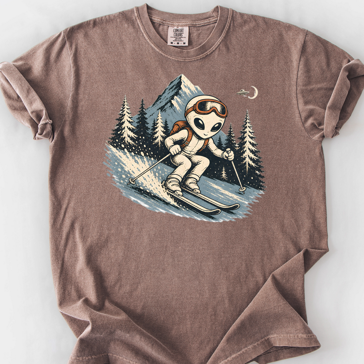 Downhill From Here T-Shirt — Espresso