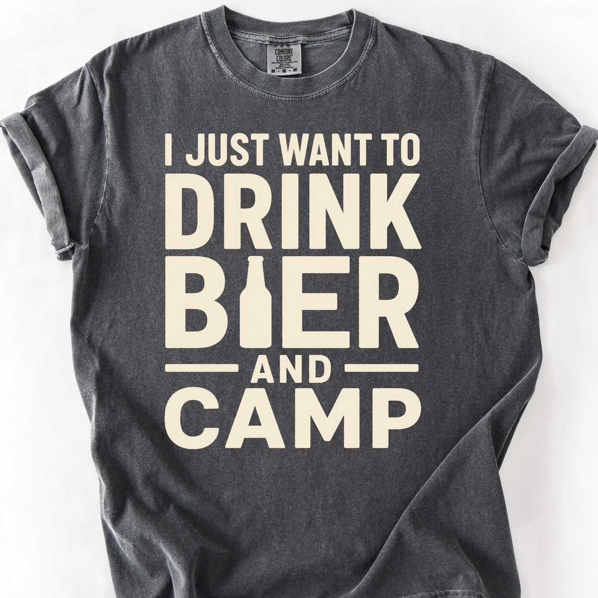 Drink Bier And Camp T-Shirt — Pepper