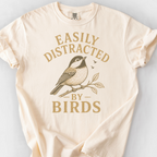 Easily Distracted By Birds T-Shirt — Ivory