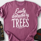 Easily Distracted by Trees T-Shirt — Berry