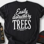 Easily Distracted by Trees T-Shirt — Black