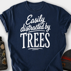 Easily Distracted by Trees T-Shirt — Navy