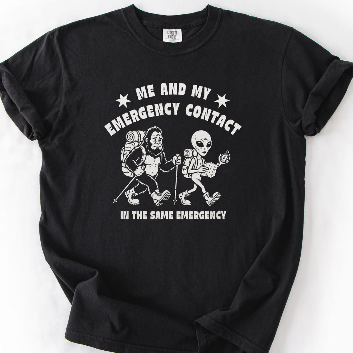 Emergency Contact T-Shirt — Black