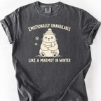 Emotionally Unavailable Marmot T-Shirt — Pepper