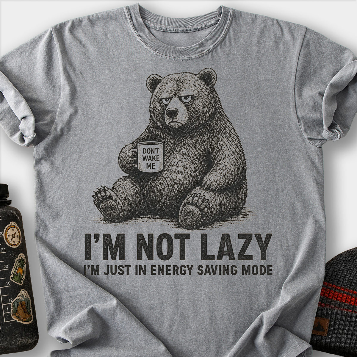 Energy Saving Mode T-Shirt — Grey