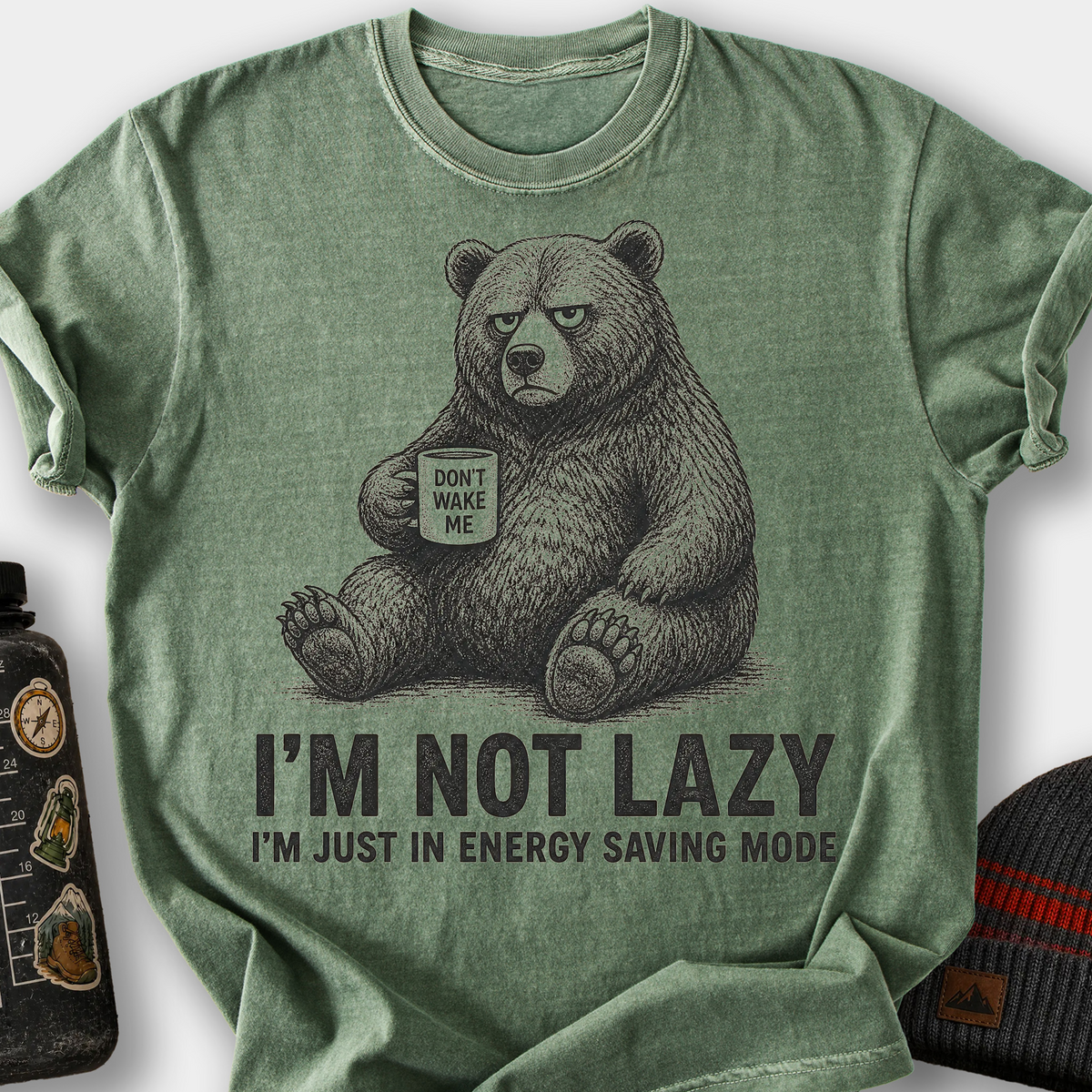 Energy Saving Mode T-Shirt — Moss