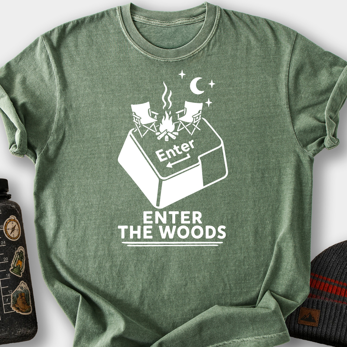 Enter the Woods T-Shirt — Moss