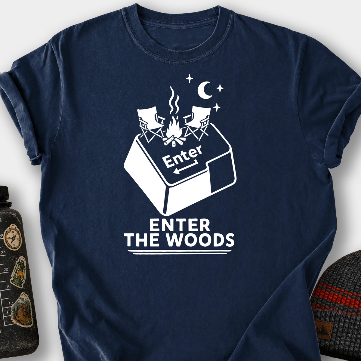Enter the Woods T-Shirt — Navy