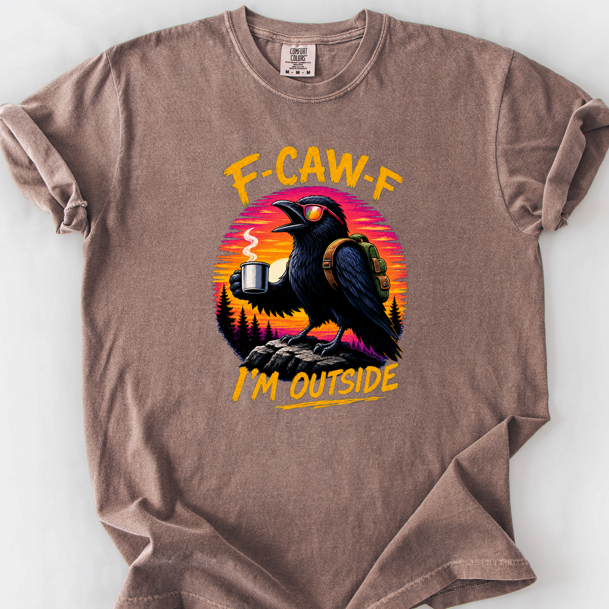 F Caw F Im Outside T-Shirt — Espresso