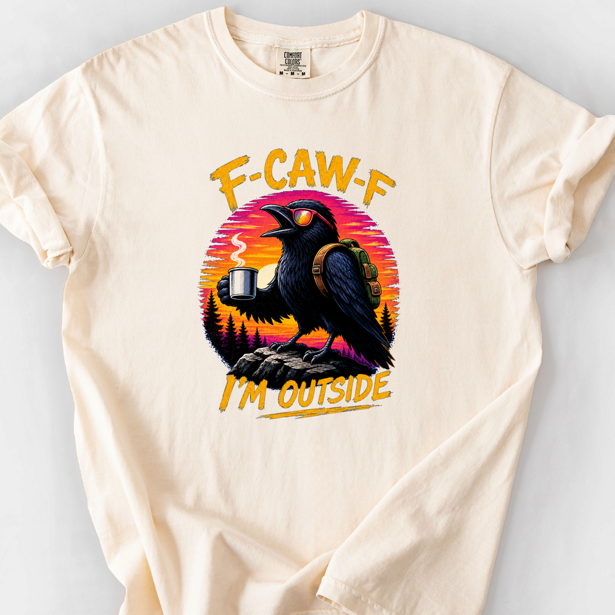 F Caw F Im Outside T-Shirt — Ivory