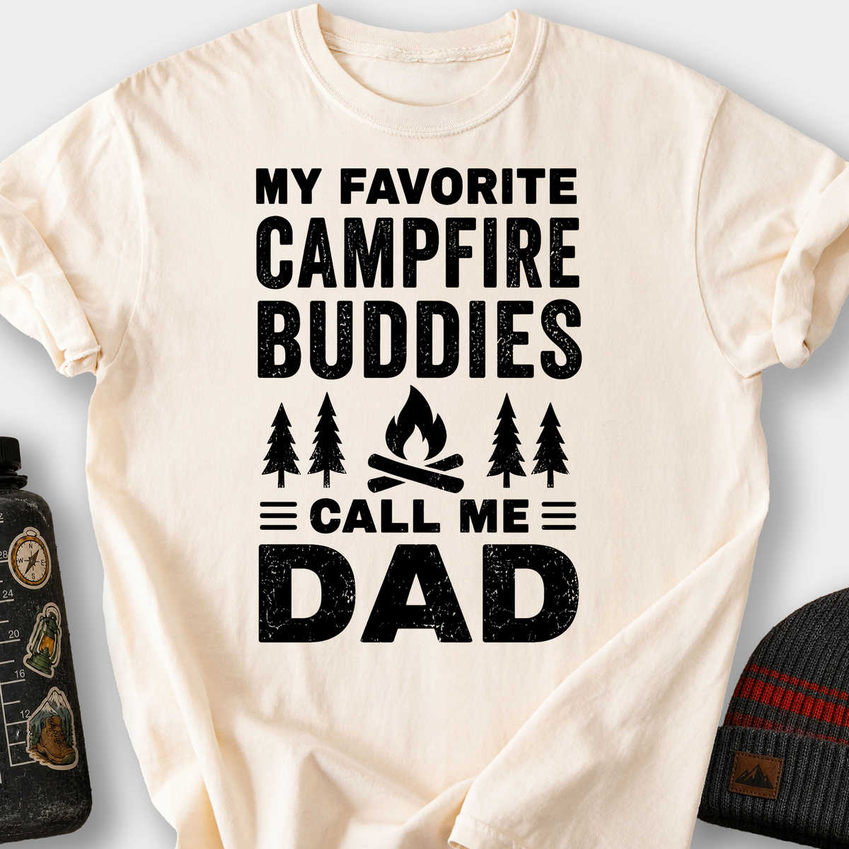 My Favorite Campfire Buddies Call Me Dad T-Shirt — Ivory