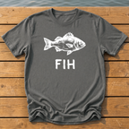 fih rough brush linocut T-Shirt — Pepper