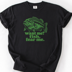 Fish Fear Me T-Shirt — Black