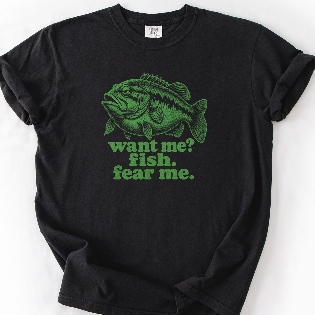 Fish Fear Me T-Shirt — Black