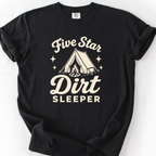 Five Star Dirt Sleeper T-Shirt — Black