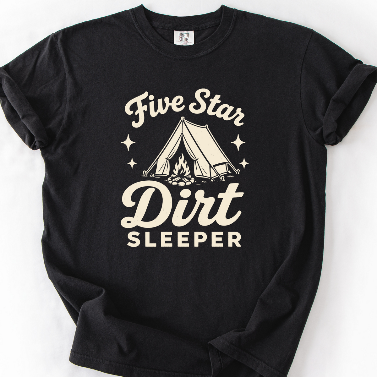 Five Star Dirt Sleeper T-Shirt — Black
