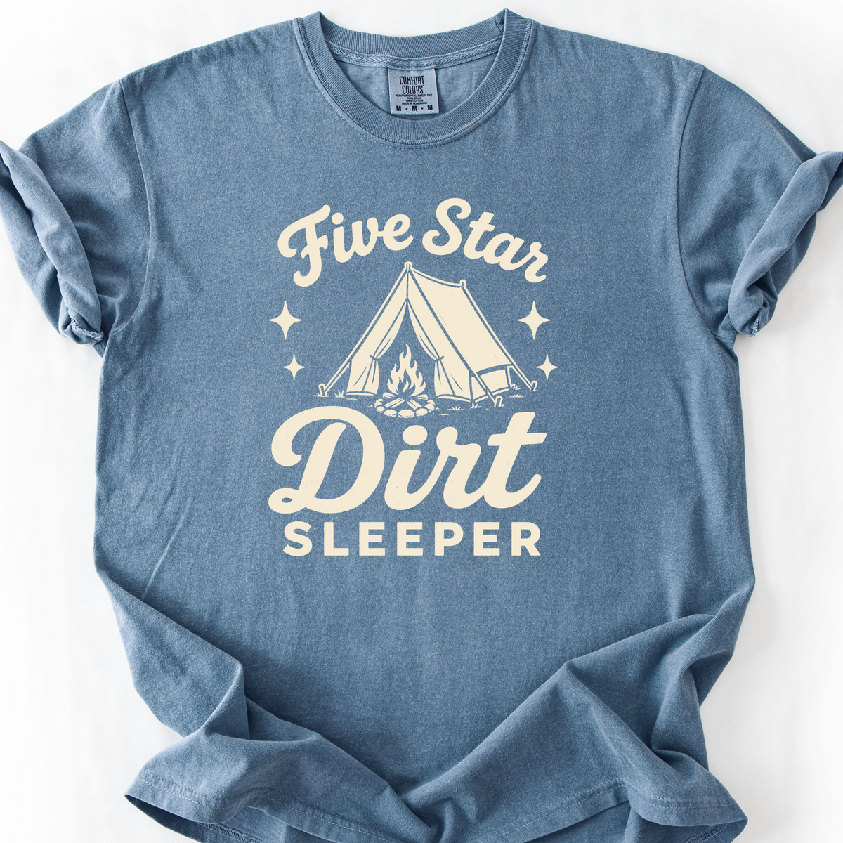 Five Star Dirt Sleeper T-Shirt — Blue Jean
