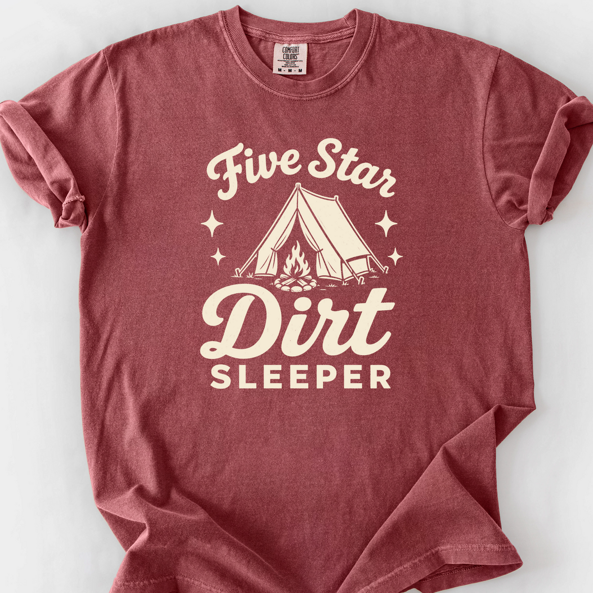 Five Star Dirt Sleeper T-Shirt — Brick