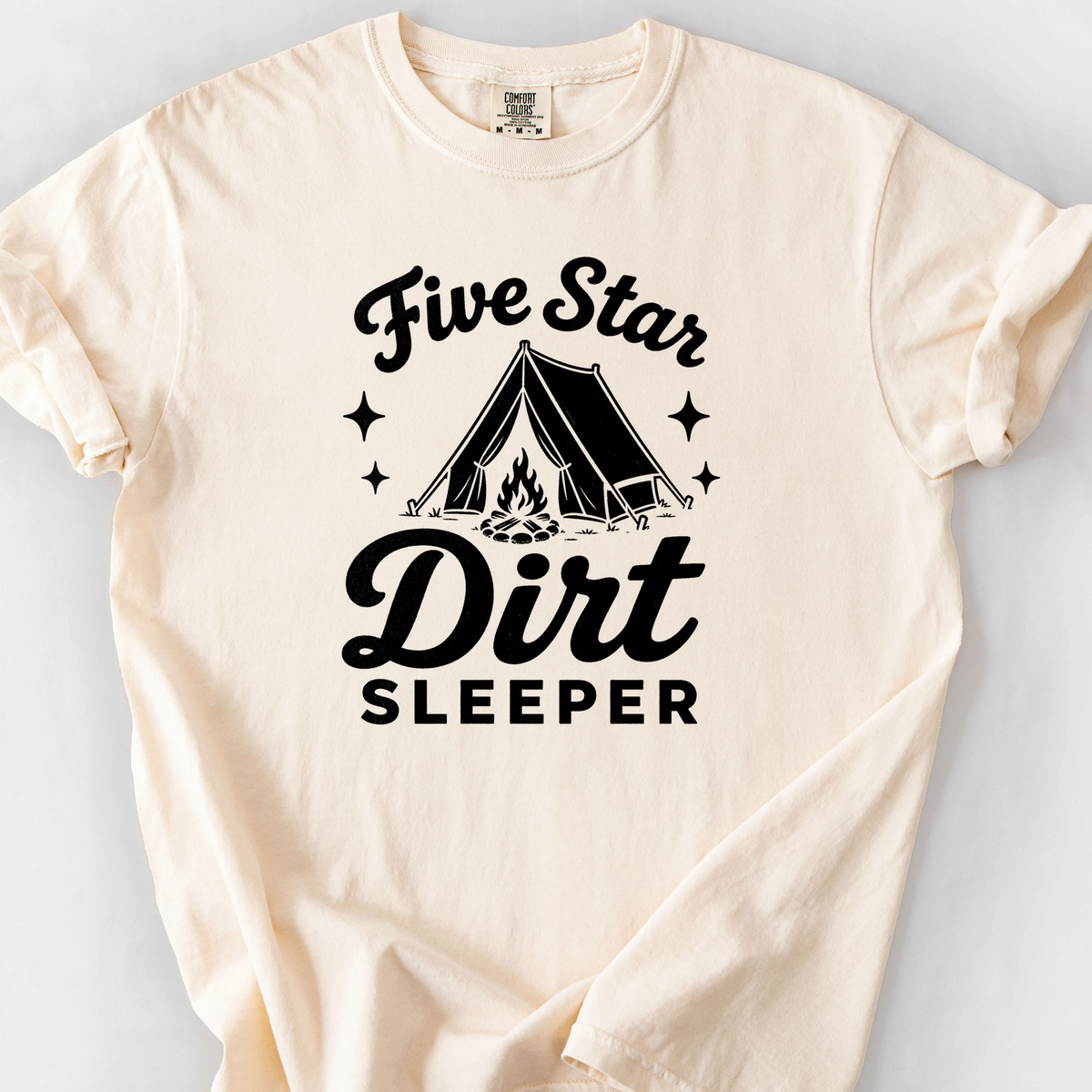 Five Star Dirt Sleeper T-Shirt — Ivory