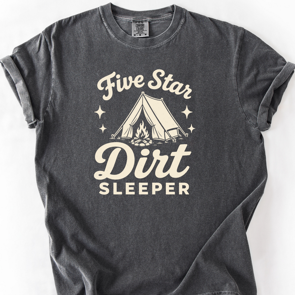 Five Star Dirt Sleeper T-Shirt — Pepper