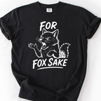 For Fox Sake T-Shirt — Black