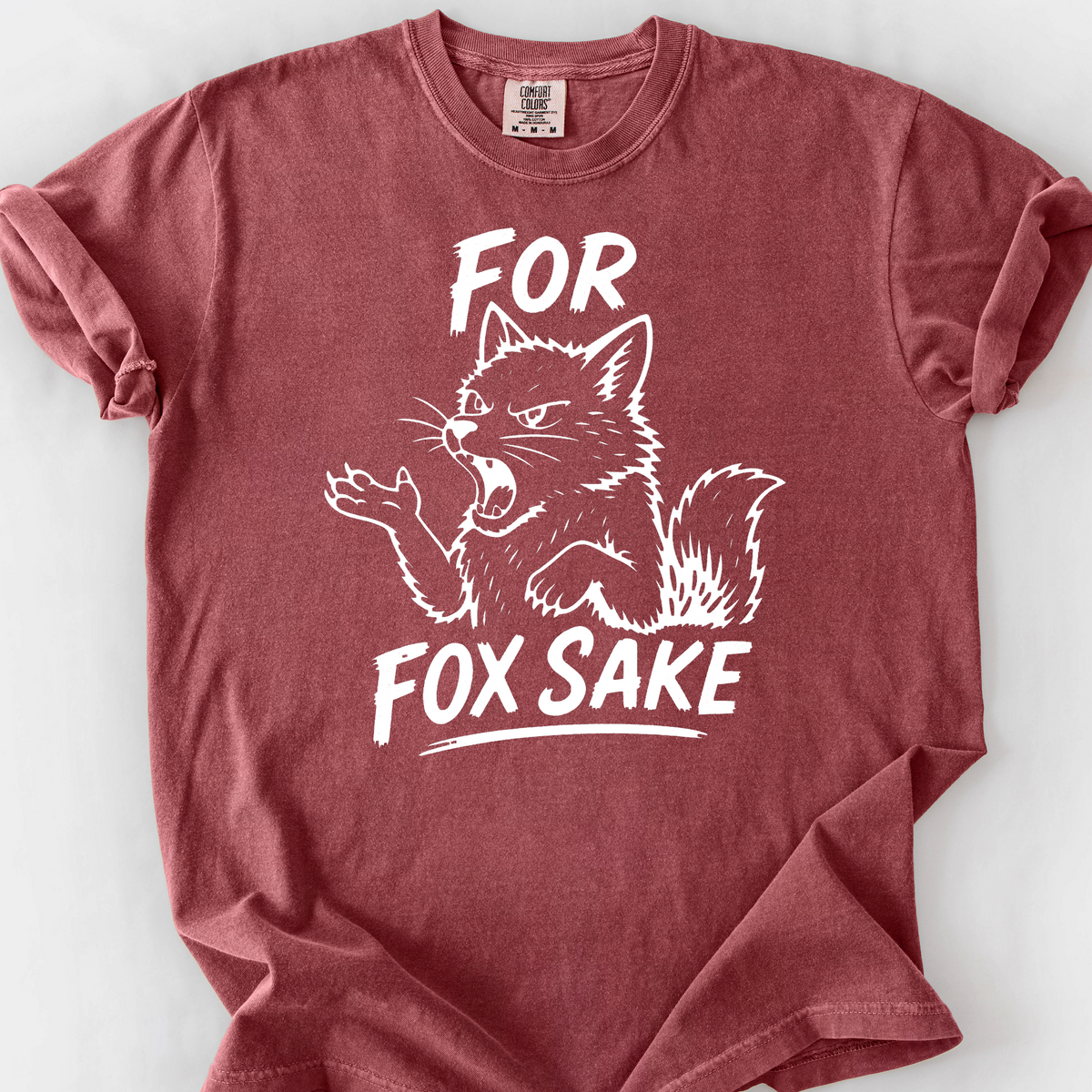 For Fox Sake T-Shirt — Brick