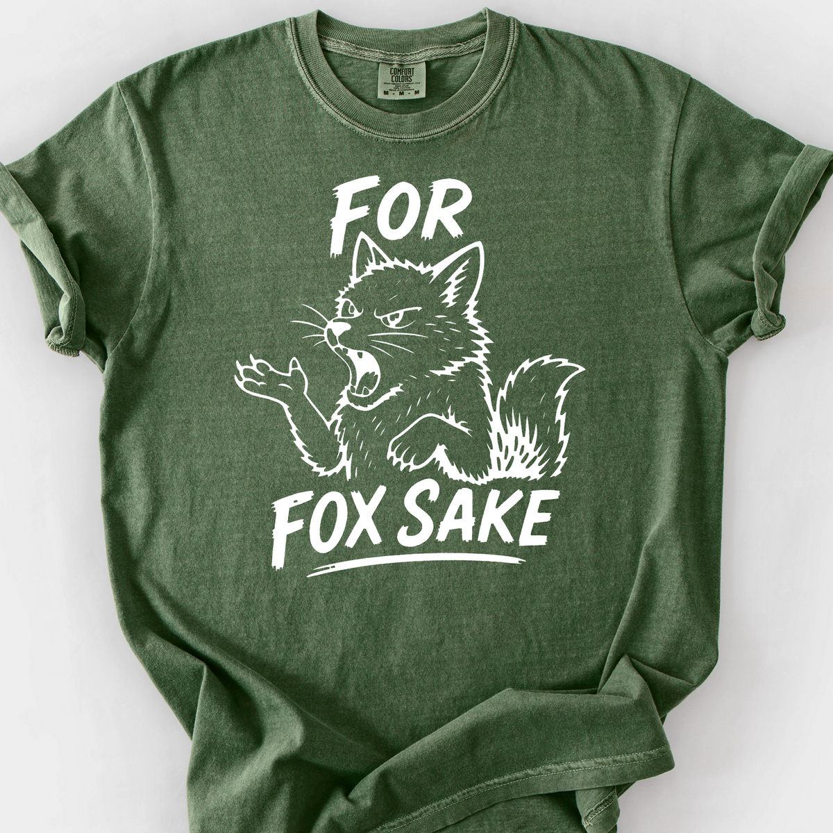 For Fox Sake T-Shirt — Moss