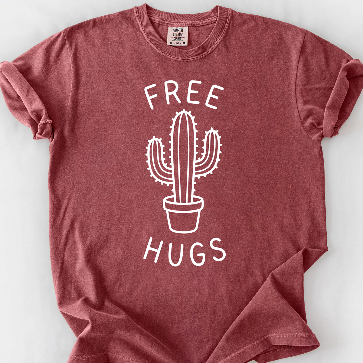 Free Hugs (Cactus) T-Shirt — Brick