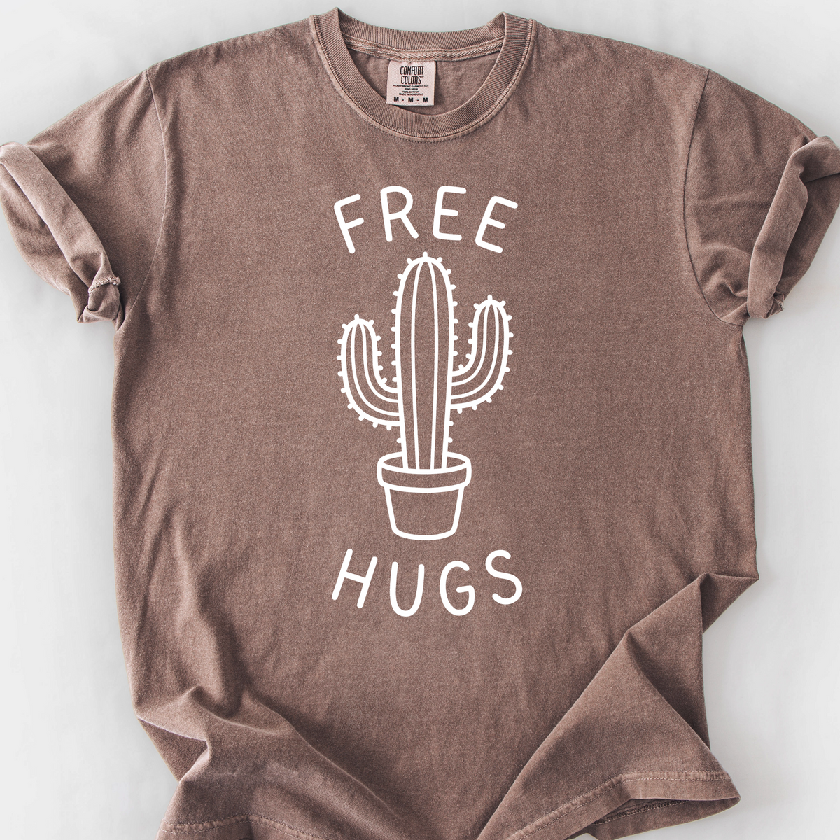 Free Hugs (Cactus) T-Shirt — Espresso