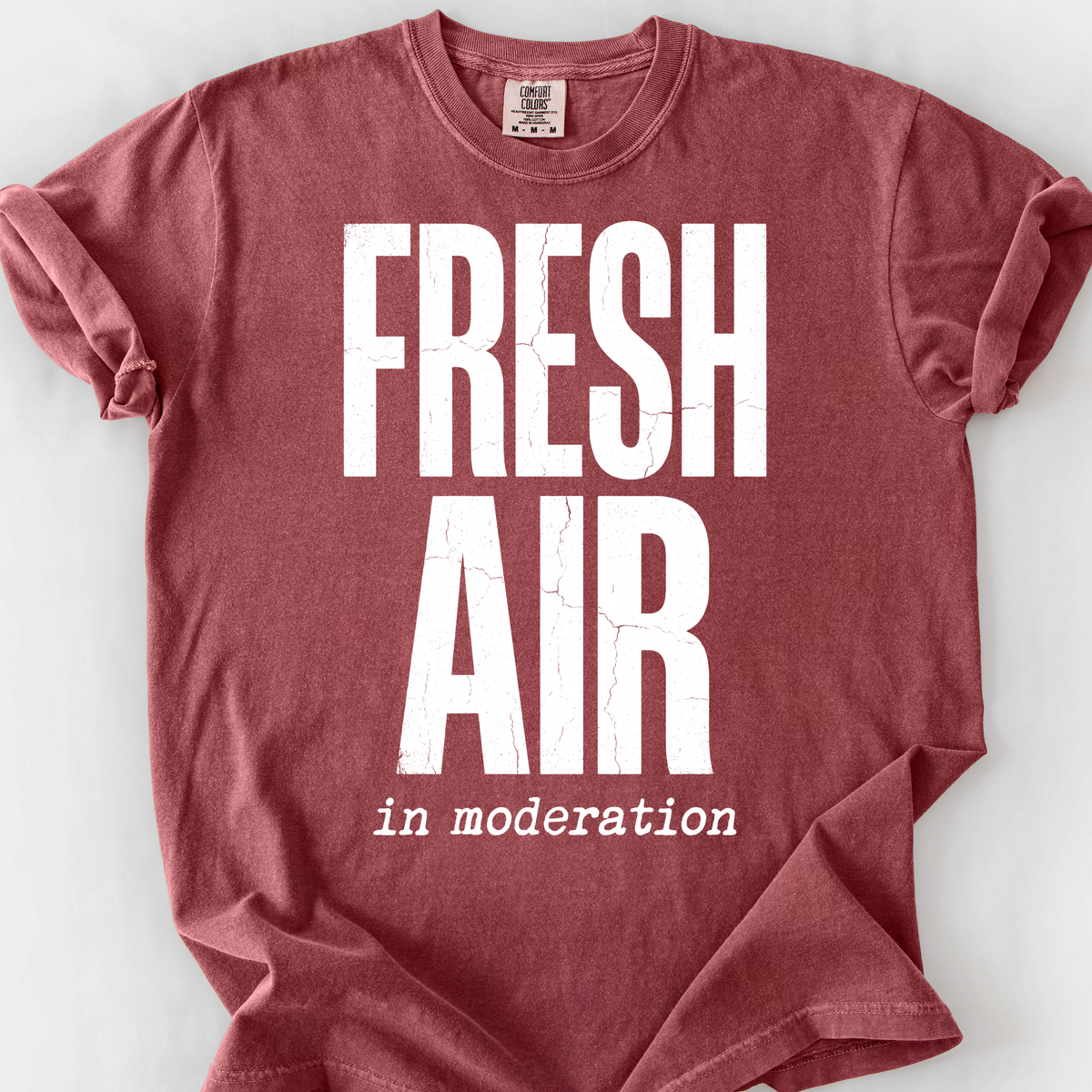 Fresh Air in Moderation T-Shirt — Brick
