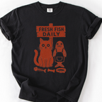 Fresh Fish Daily T-Shirt — Black