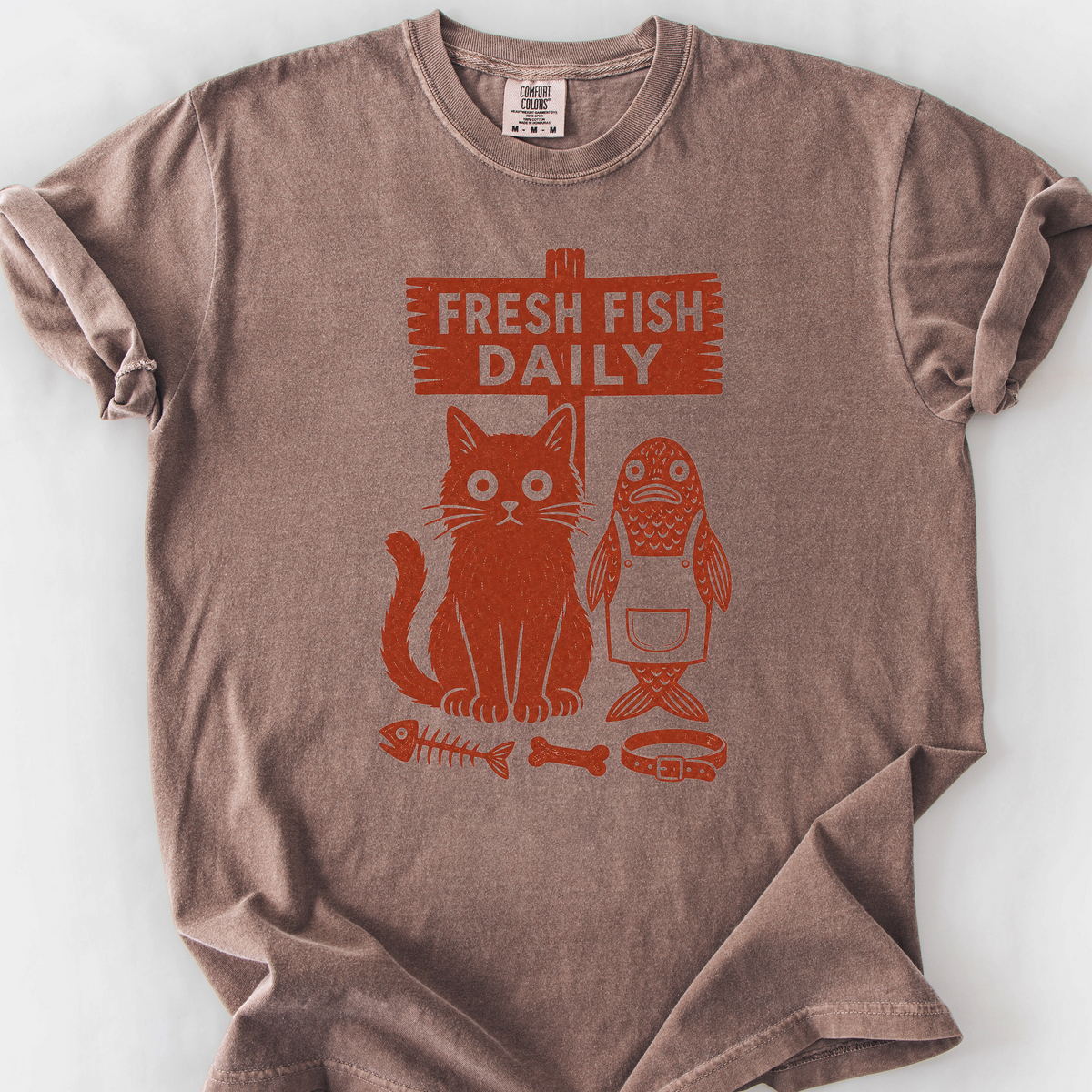 Fresh Fish Daily T-Shirt — Espresso