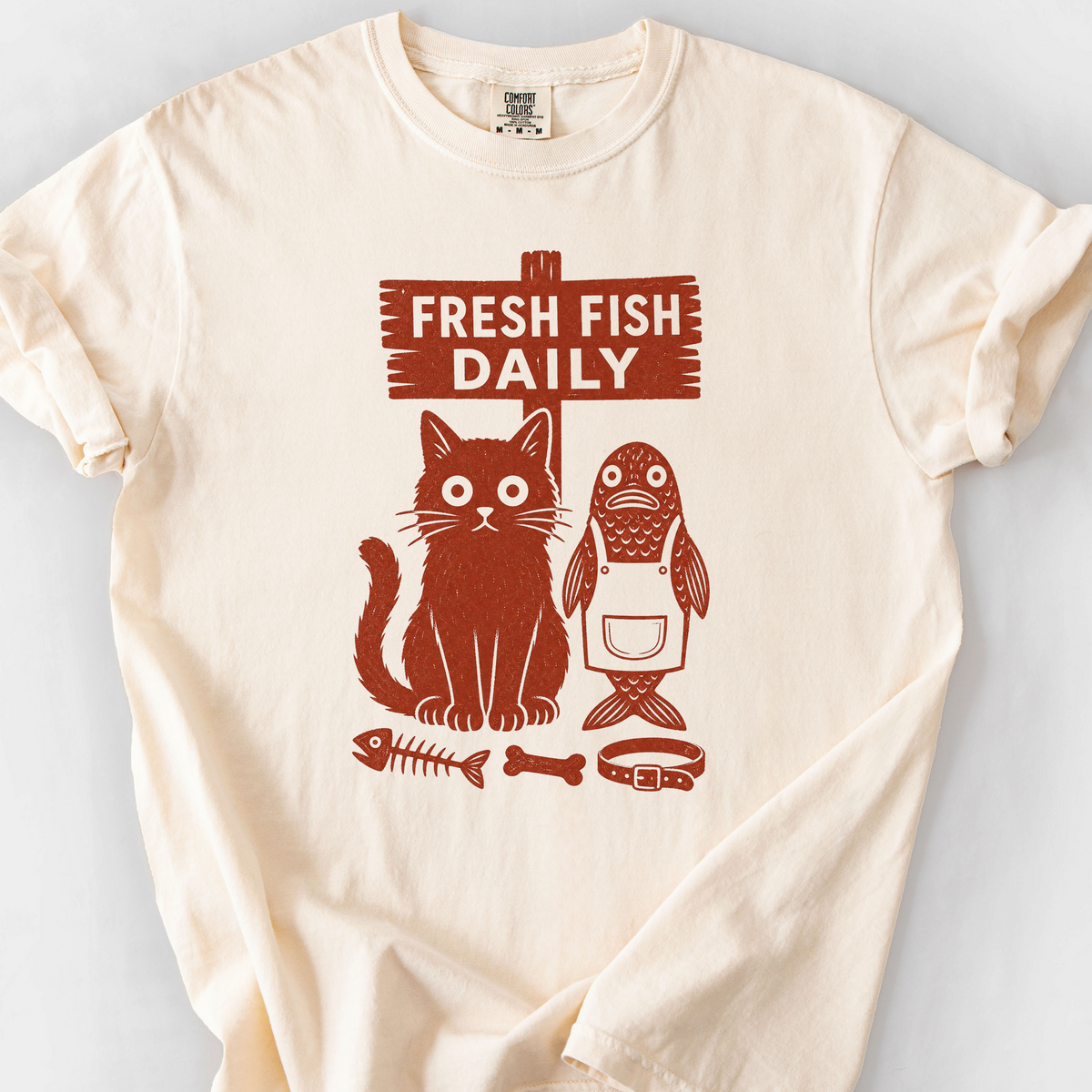 Fresh Fish Daily T-Shirt — Ivory