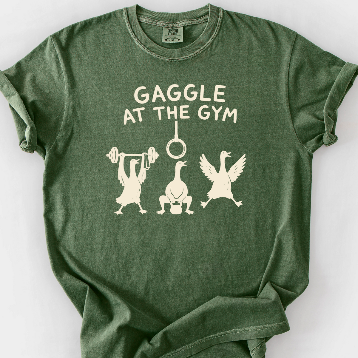 Gaggle At The Gym T-Shirt — Moss