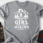 Girl Who Loves Hiking T-Shirt — Grey