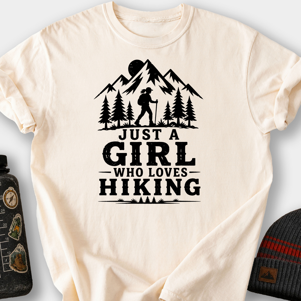 Girl Who Loves Hiking T-Shirt — Ivory