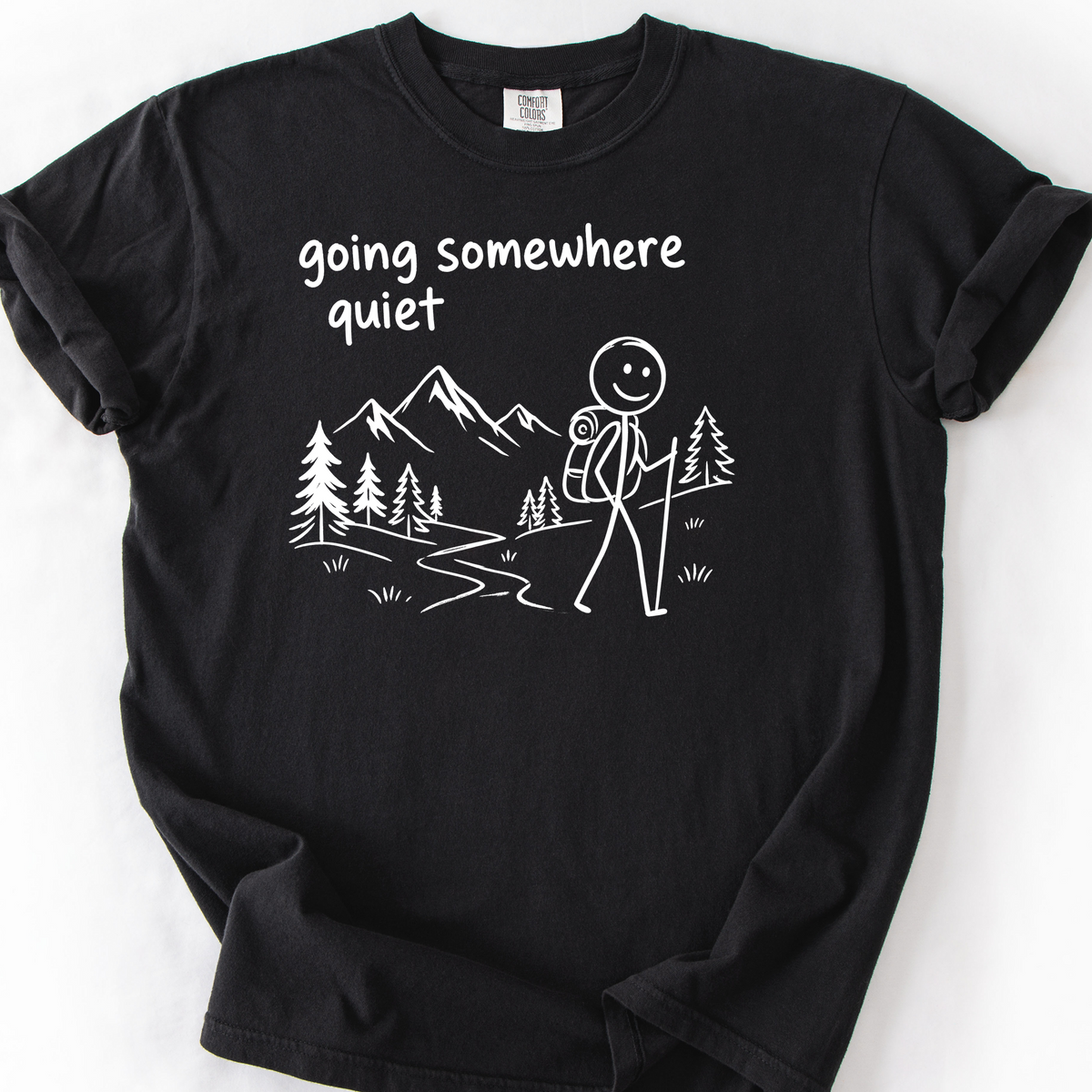 Going Somewhere Quiet T-Shirt — Black